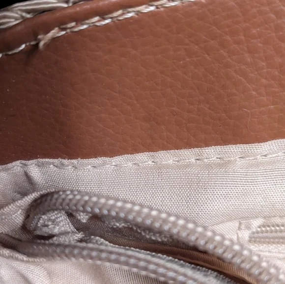 Woven Textured Tan & Brown Purse Handbag with Pockets - Picture 12 of 15